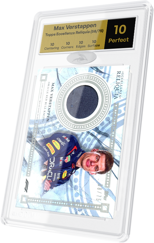 Carte F1 Topps Max Verstappen gradée par MTG Grade