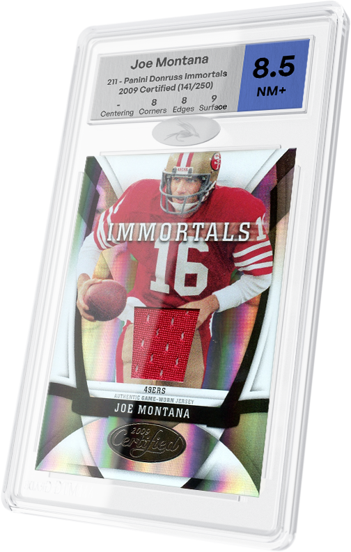 Carte Panini Joe Montana gradée par MTG Grade