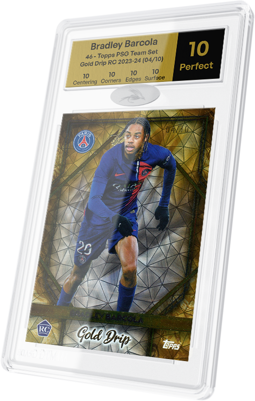 Carte Panini Topps PSG Team Set Bradley Barcola - gradée par MTG Grade