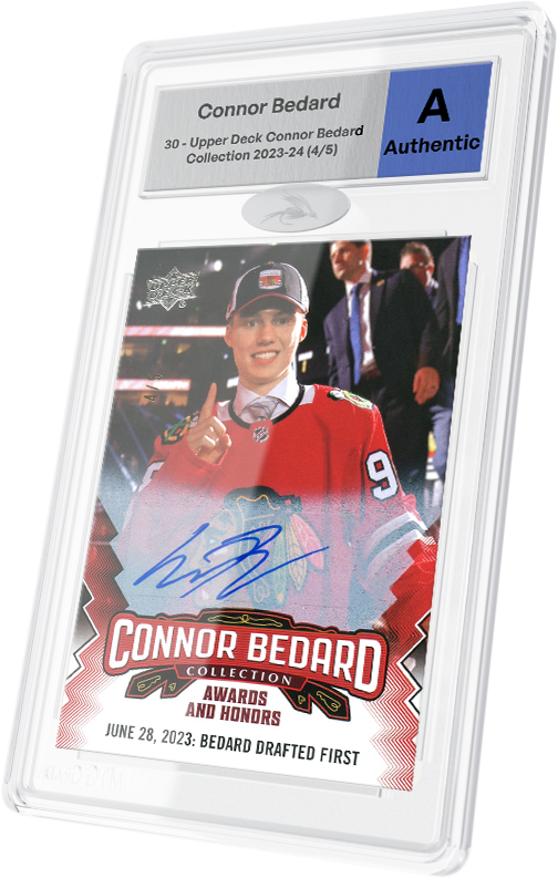 Carte Hockey Upper Deck Connor Bedard gradée par MTG Grade