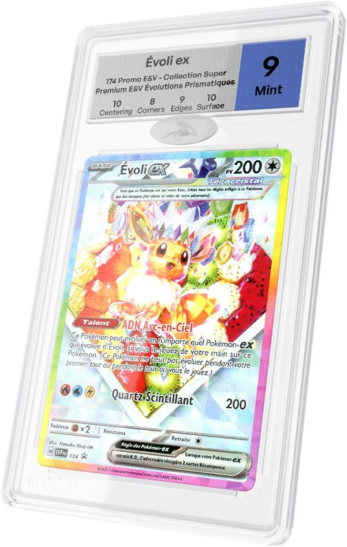 Carte Pokémon Evoli ex gradée par MTG Grade